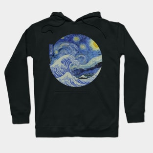 Great wave with Starry night Hoodie